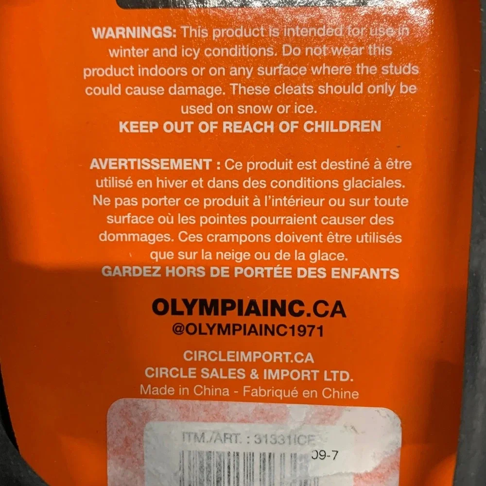 Olympia Ice Cleats RobustXJ7 Traction Aids Snow Ice Crampons Lot of 3 Pairs NEW